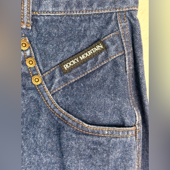 Vintage Rockies ultra highrise bareback dark blue denim bermuda mom shorts Sz 11 - Picture 3 of 6